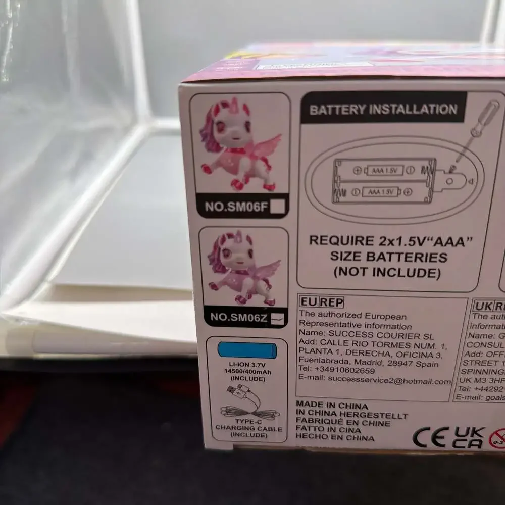 Robo Pets Unicorn Pink Remote Control Interactive Toy for‎ Kids 3+